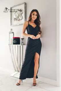 Černé sexy večerní šaty "Linda" - vel. 34