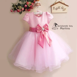 Dívčí šaty pro družičku "Marika" 2-8 let - růžové