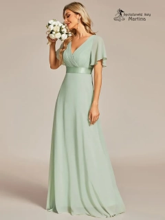 Mintové šifonové šaty "Camila" antického střihu