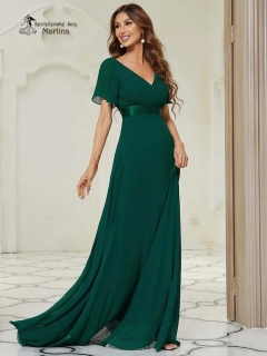 Zelené šifonové šaty "Camila" antického střihu