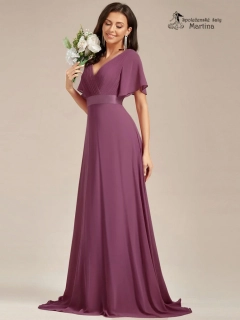 Šeříkové šifonové šaty "Camila" antického střihu