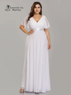 Svatební šifonové šaty "Camila XXL" antického střihu