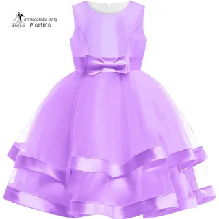 Světle fialové dívčí šaty "Doubravka"