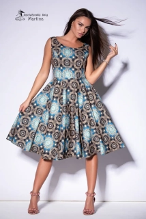 Vzorované šaty "Milly" s bohatou kolovou sukní