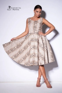 Vzorované šaty "Milly" s bohatou kolovou sukní