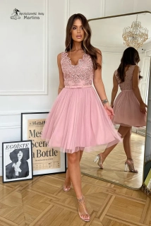 Starorůžové koktejlky "Mandi" s bohatou sukní 