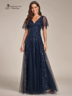 Tmavě modré společenské šaty "Kim"