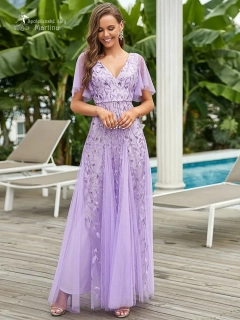 Lila společenské šaty "Kim"