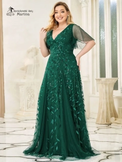 Zelené společenské šaty "Kim plus size"