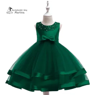 Zelené šatičky pro dívky / družičky "Sárinka" 0-12 let