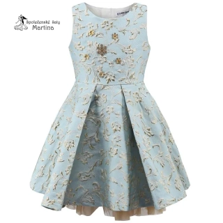 Luxusní krátké modré dívčí šatičky "Sandra" 3-12 let