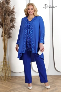 Královsky modrý kalhotový kostýmek "Allana"