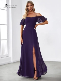 Tmavě fialové šaty pro družičku či svatebního hosta "Alisia"
