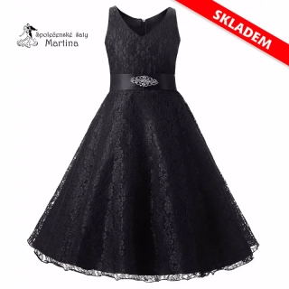 Dívčí šaty "Andrea" 4-14 let - černé