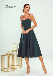 Lahvově zelené sexy midi šaty "Cindy" 
