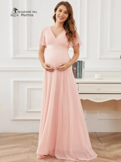 Lehké růžové těhotenské šaty "Phoebe" - vel. 54