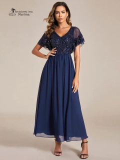 Tmavě modré šaty pro svatební matku "Loris"