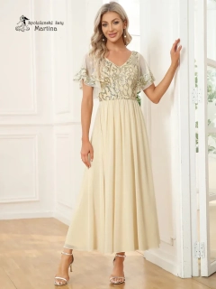 Champagne-zlaté šaty pro svatební matku "Loris"
