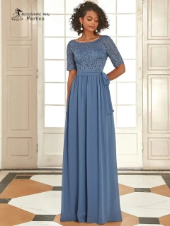 Společenské šaty "Leonne" v barvě dusty navy