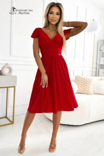 Brokátové červené koktejlky "Evelyn"