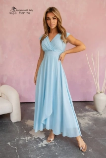 Dlouhé světle modré společenské šaty "Gemma"