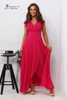 Dlouhé malinové společenské šaty "Gemma"