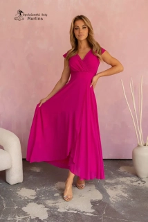 Dlouhé fuchsiové společenské šaty "Gemma" - vel. 38