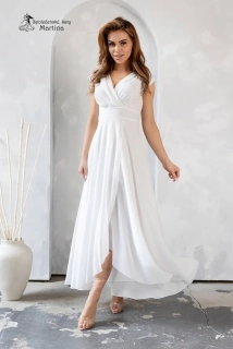 Dlouhé ecru společenské šaty "Gemma"