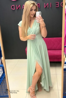 Dlouhé šalvějové společenské šaty "Gemma"