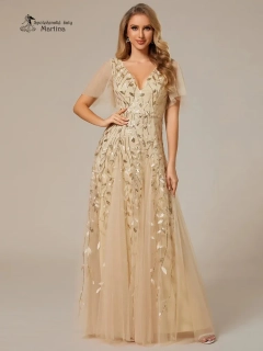 Zlaté společenské šaty "Kim"