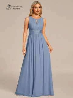 Staromodré společenské šaty "Cherry" s lodičkovým výstřihem