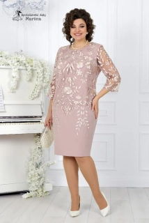 Pudrově růžové pouzdrové šaty "Melle" - vel. 42