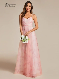 Růžové lehké letní šaty pro družičku či svatebního hosta "Sarah"