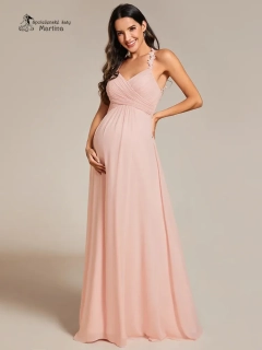 Těhotenské růžové lehké letní šaty "Keisha"