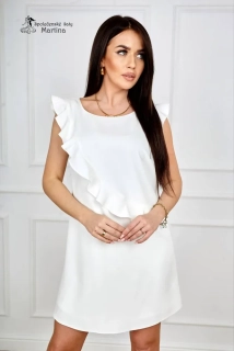 Ecru koktejlky rovného střihu "Alice"