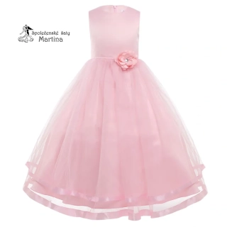 Šaty pro družičku "Alenka delší" 2-14 let - růžové