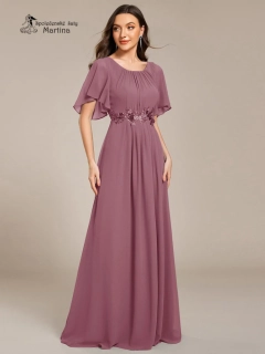 Starorůžové dlouhé šaty pro svatebního hosta, svědkyni, maminku svatby "Rosalinda"