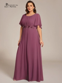 XXL šeříkové dlouhé šaty pro svatebního hosta, svědkyni, maminku svatby "Rosalinda"