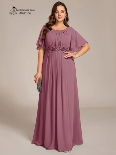 XXL starorůžové dlouhé šaty pro svatebního hosta, svědkyni, maminku svatby "Rosalinda"