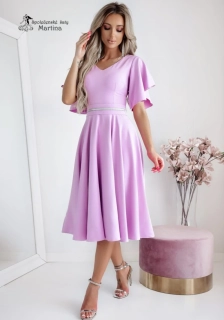 Lila midi šaty "Luna"