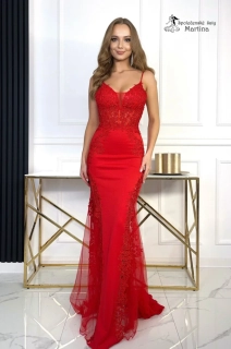 Červené bodycon šaty "Boda" s korzetovým živůtkem