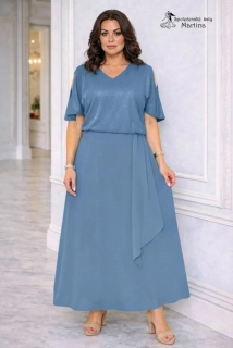 Staromodré dlouhé šaty "Lexa" s brokátovým živůtkem a šifonovou sukní