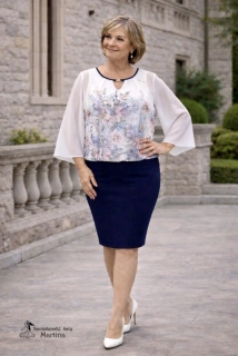 Společenské šaty "Sokrates 1" s jemným potiskem květin