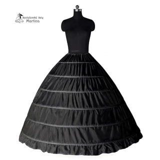 6-kruhová spodnička - černá