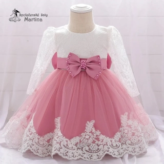 Tmavě růžové šatičky pro nejmenší s rukávem "Beátka" 0-2 roky