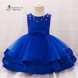 Královsky modré šatičky pro dívky / družičky "Sárinka" 0-12 let