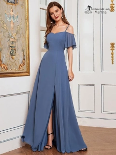Dusty navy šaty pro družičku či svatebního hosta "Alisia"