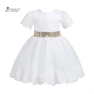 Bílé šatičky pro malé holčičky "Madlenka" 3-24 měs.